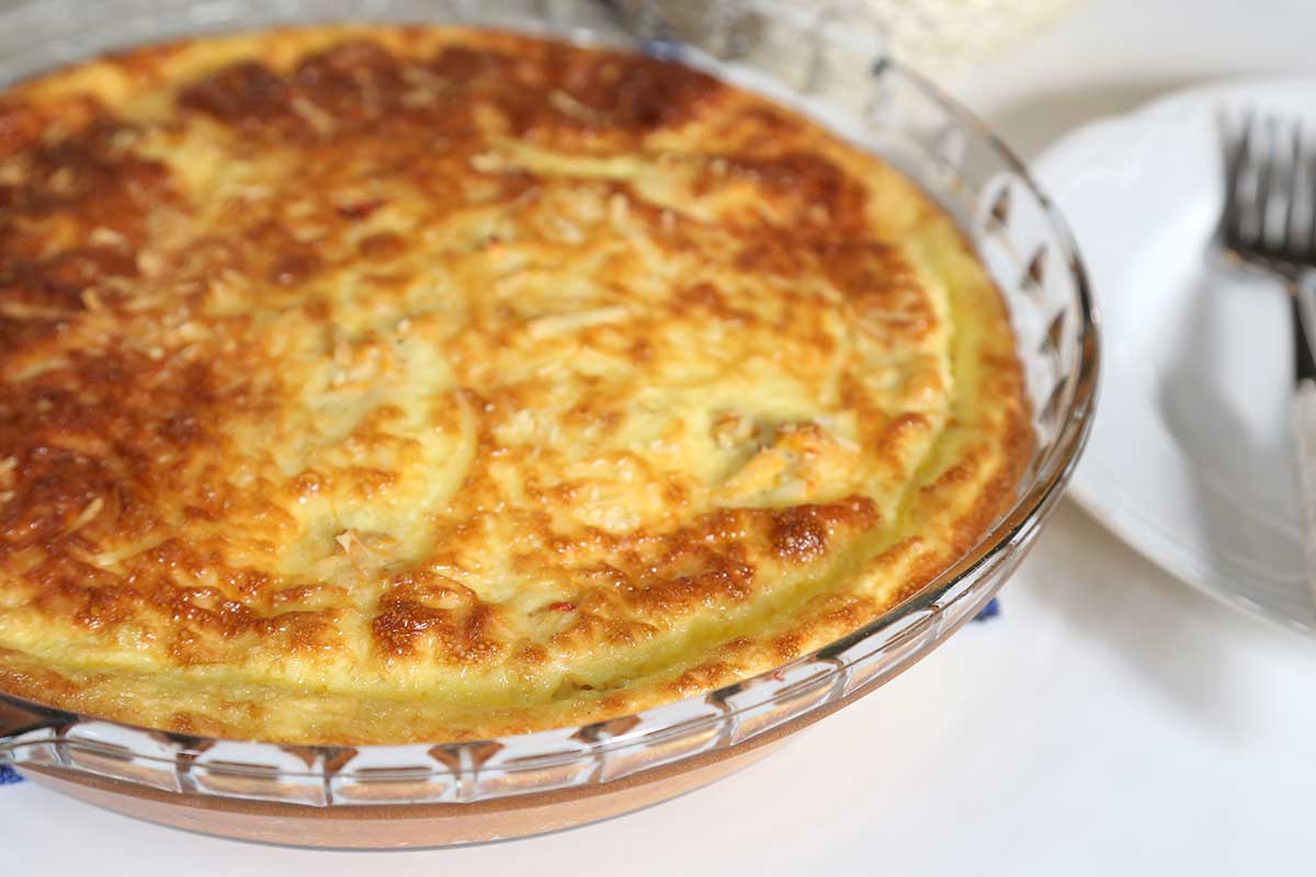 Torta de frango cremosa no liquidificador