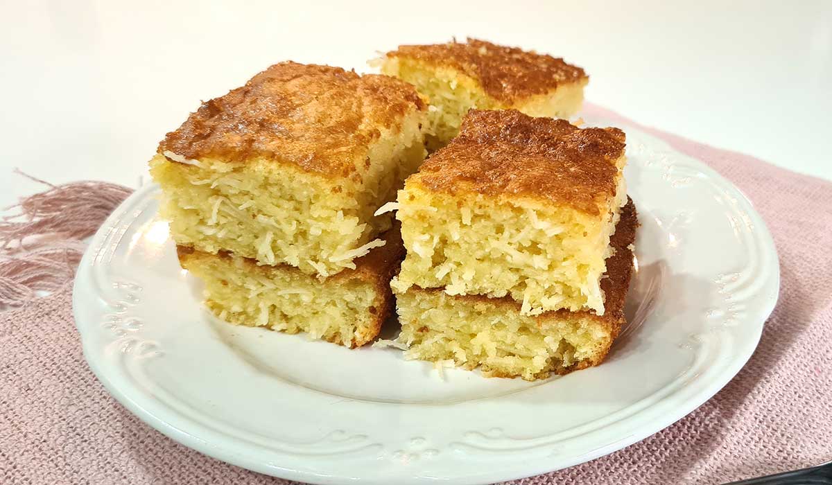 Bolo de coco sem trigo