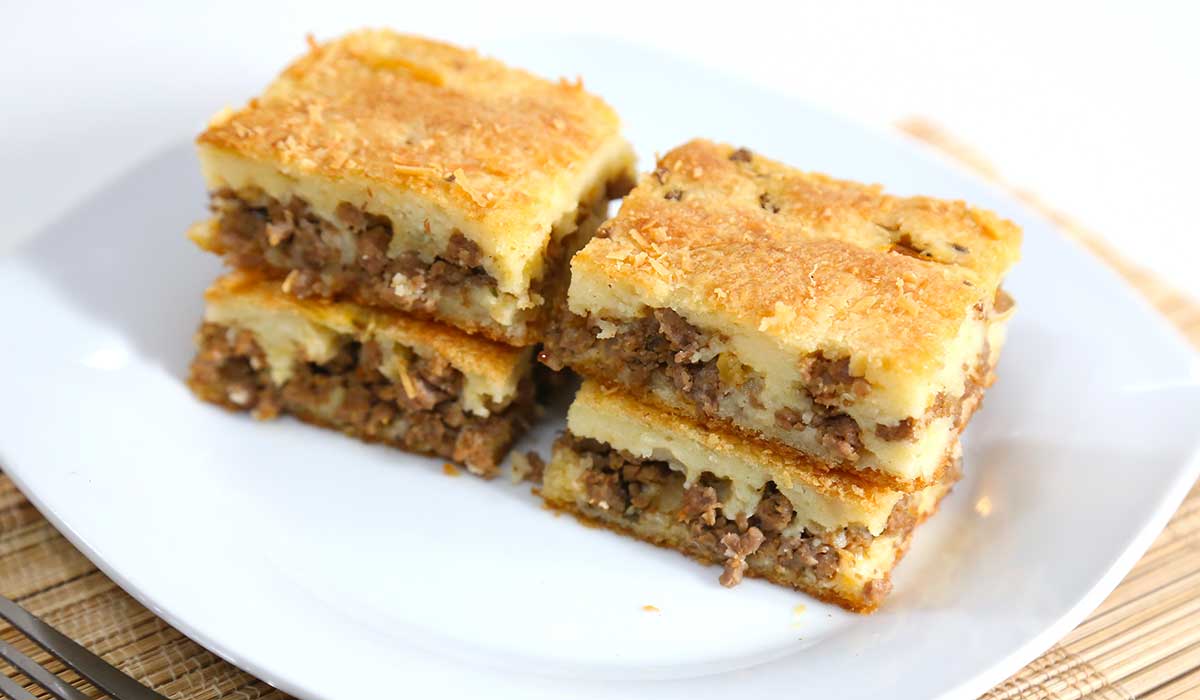 Torta de liquidificador com carne moída