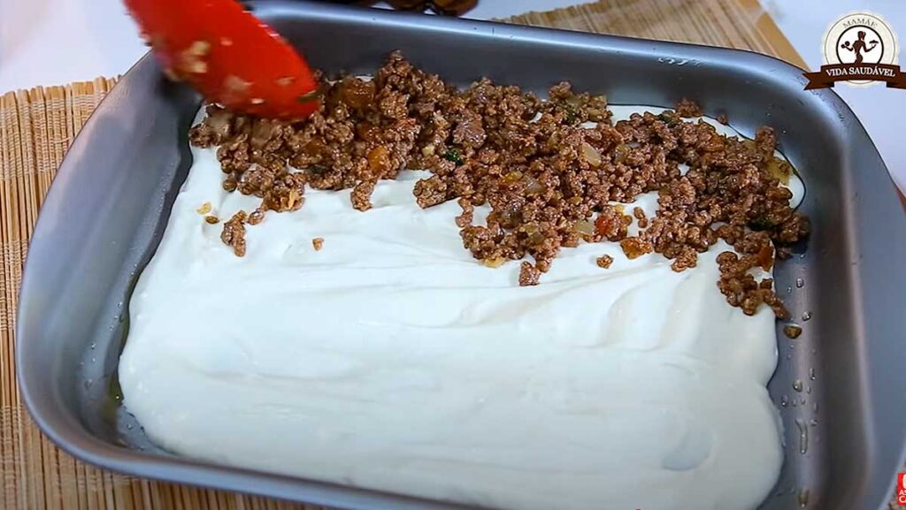 Torta de liquidificador com carne moída