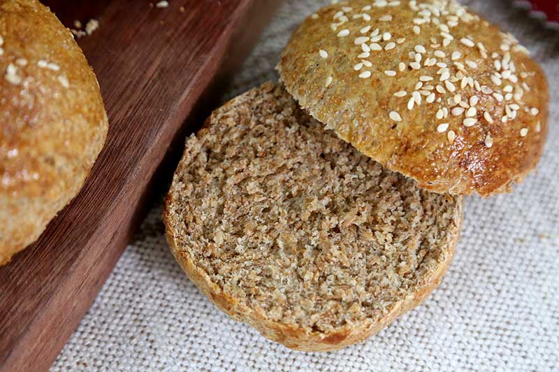 Pão de hambúrguer integral