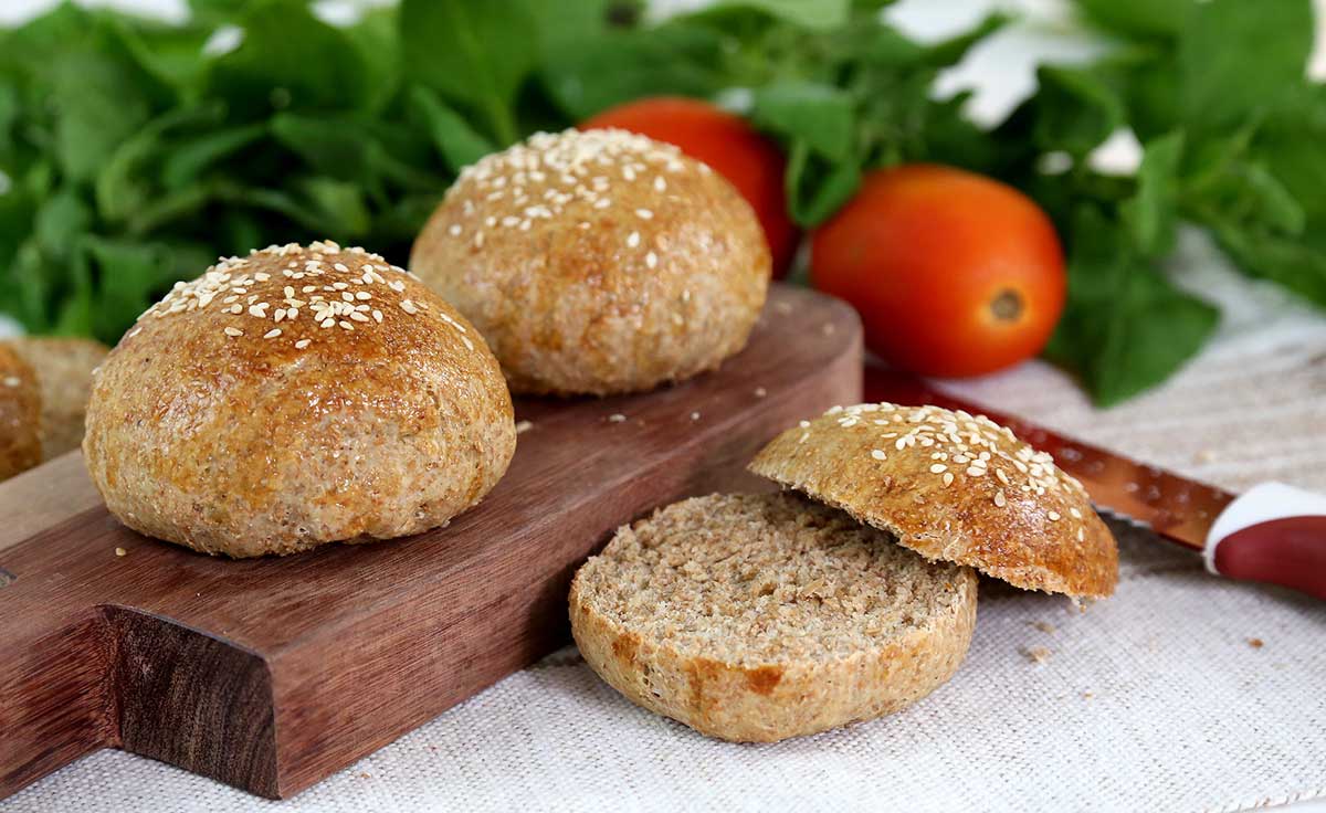 Pão de hambúrguer integral