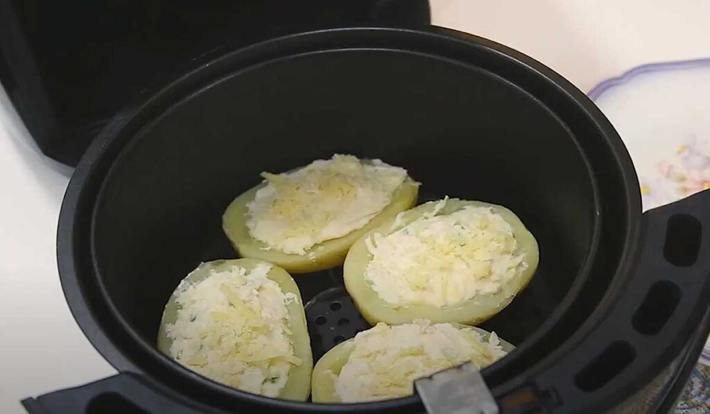 Batata recheada na air fryer