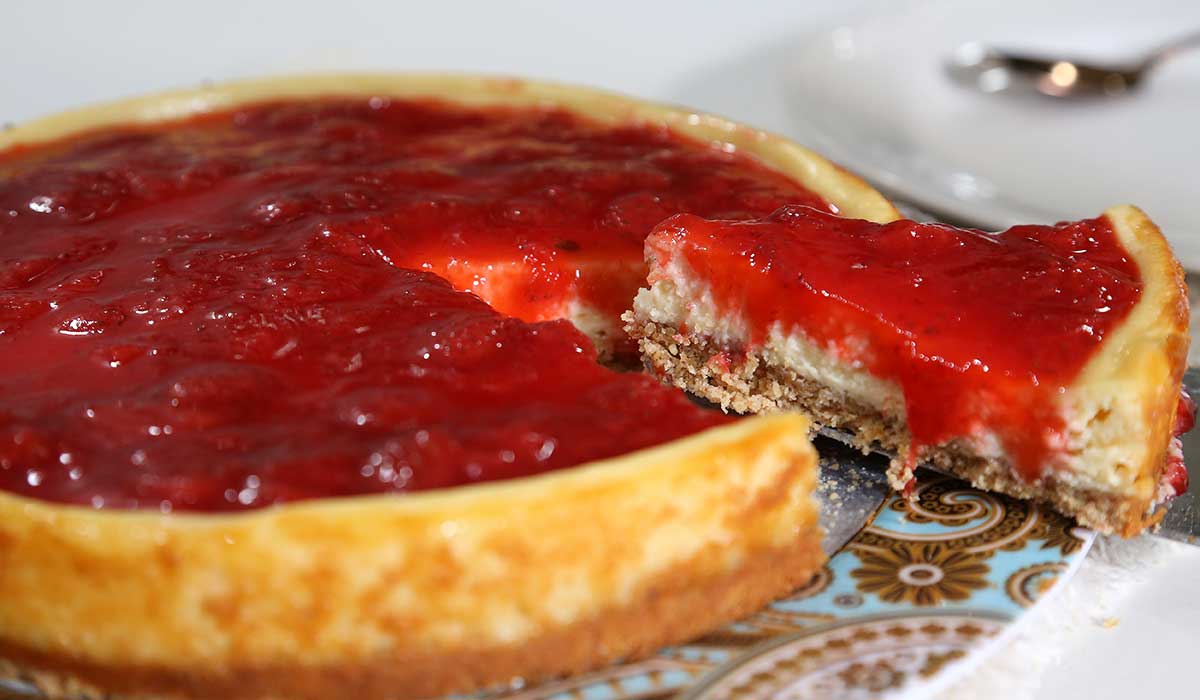 cheesecake de morango