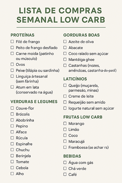 Como Montar Uma Lista de Compra Low Carb Eficiente 9 lista de compras low carb 6